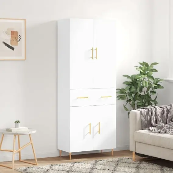 Super okazja Witrynka, biała, 69,5x34x180 cm, materiał drewnopochodny Lumarko! - Hurtownia wielobranżowa Lumarko